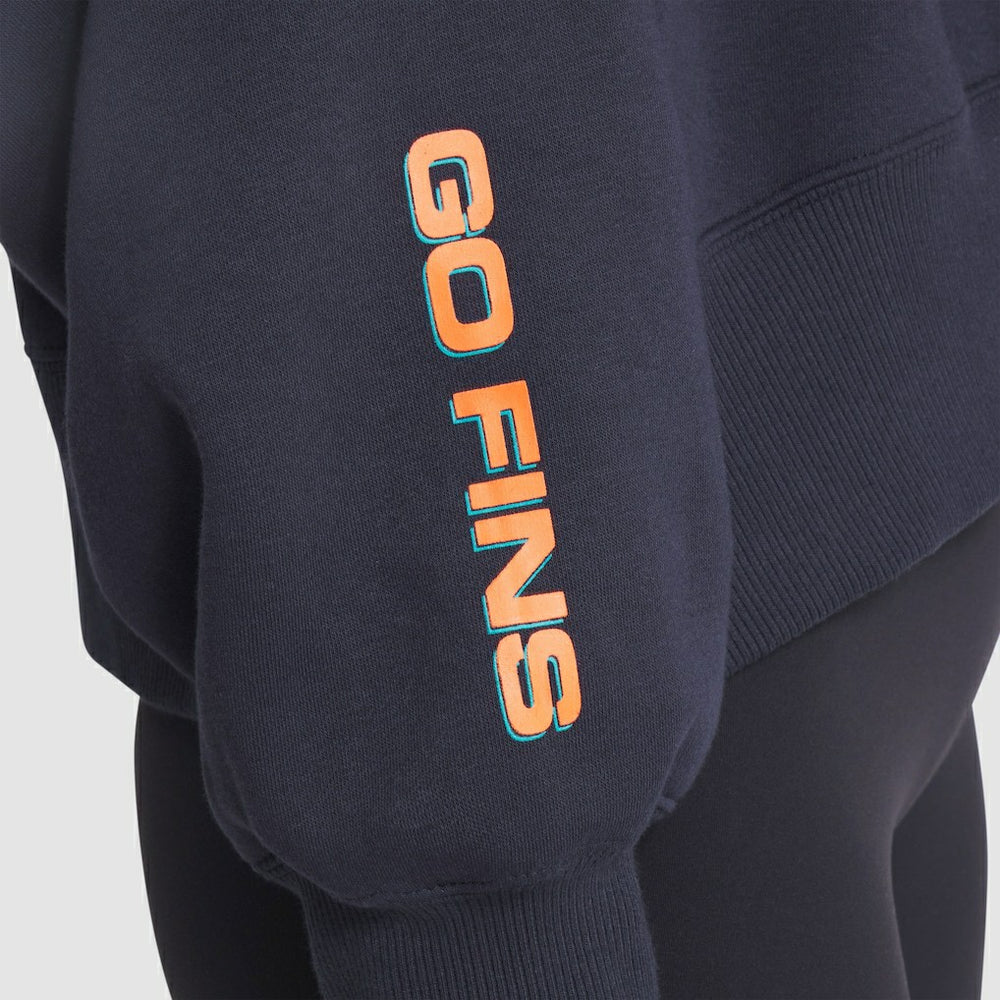 Miami Dolphins Women's 2025 Rivalries Collection Oversized Phoenix Fleece Sweatshirt - Pitch Blue | Nike cheap