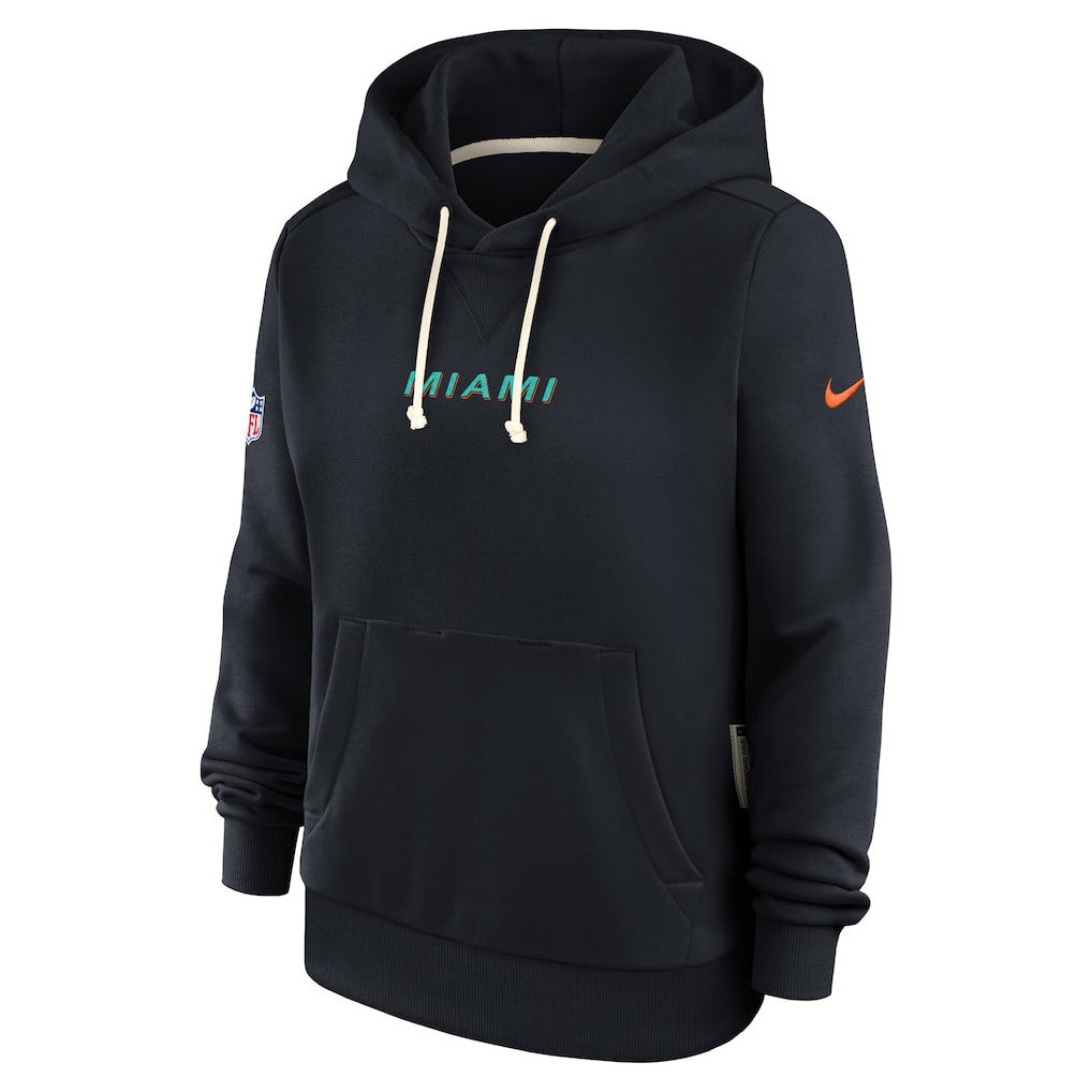 Miami Dolphins Women's 2025 Rivalries Collection Standard Issue Sideline Dri-FIT Hoodie - Pitch Blue | Nike online