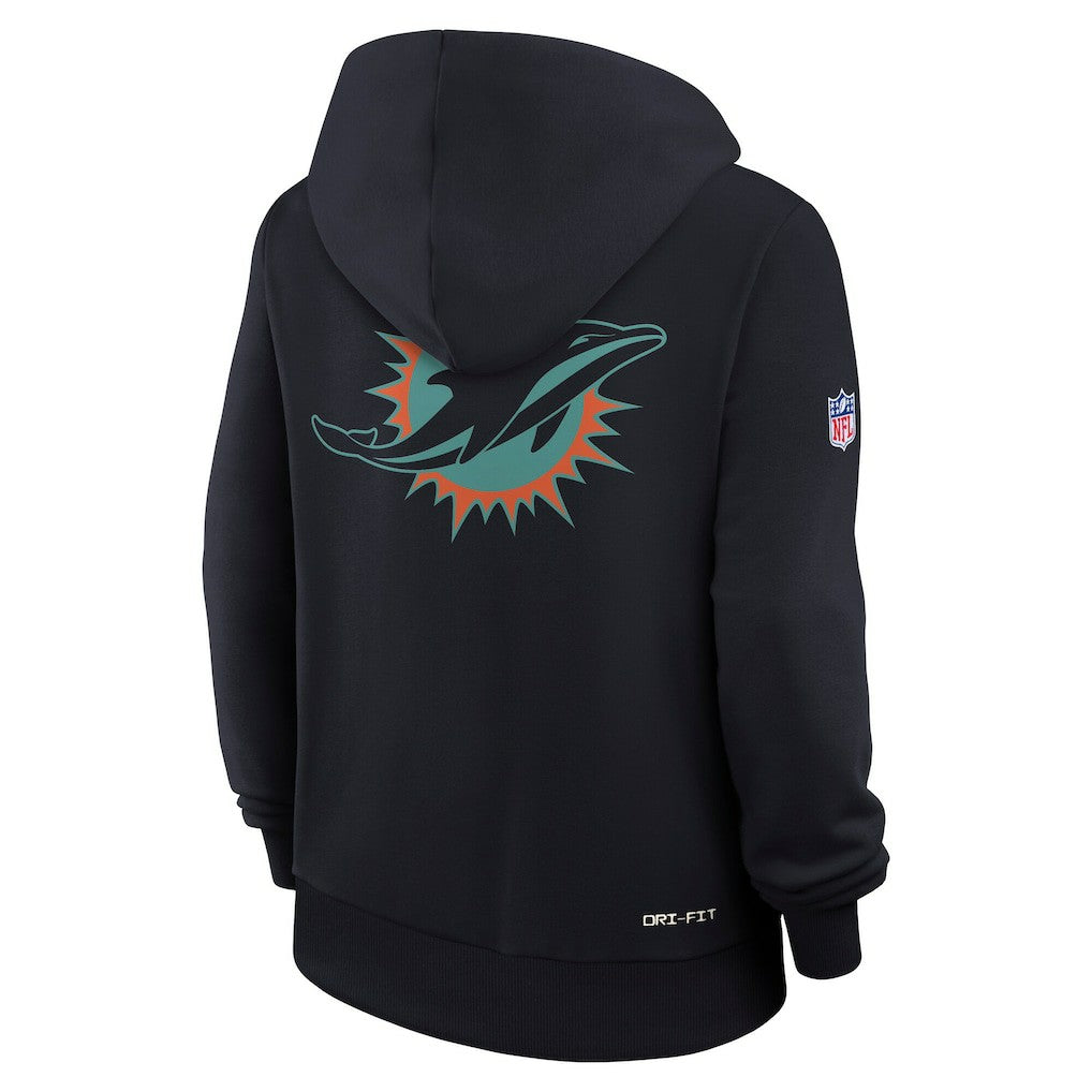 Miami Dolphins Women's 2025 Rivalries Collection Standard Issue Sideline Dri-FIT Hoodie - Pitch Blue | Nike online