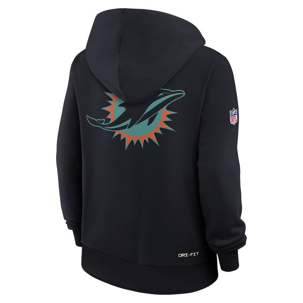 Miami Dolphins Women's 2025 Rivalries Collection Standard Issue Sideline Dri-FIT Hoodie - Pitch Blue | Nike online