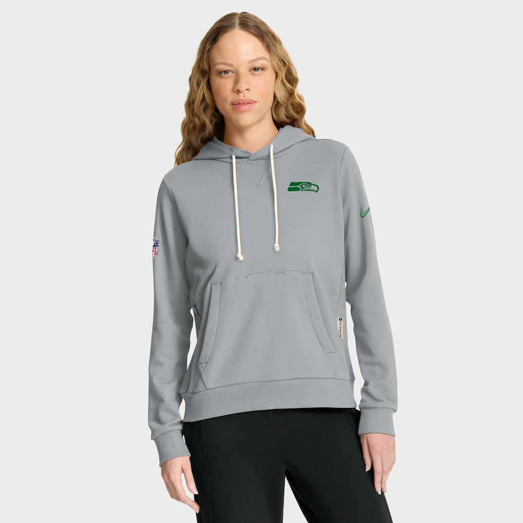 Seattle Seahawks Women's 2025 Rivalries Collection Standard Issue Sideline Dri-FIT Hoodie - Wolf Gray | Nike discount