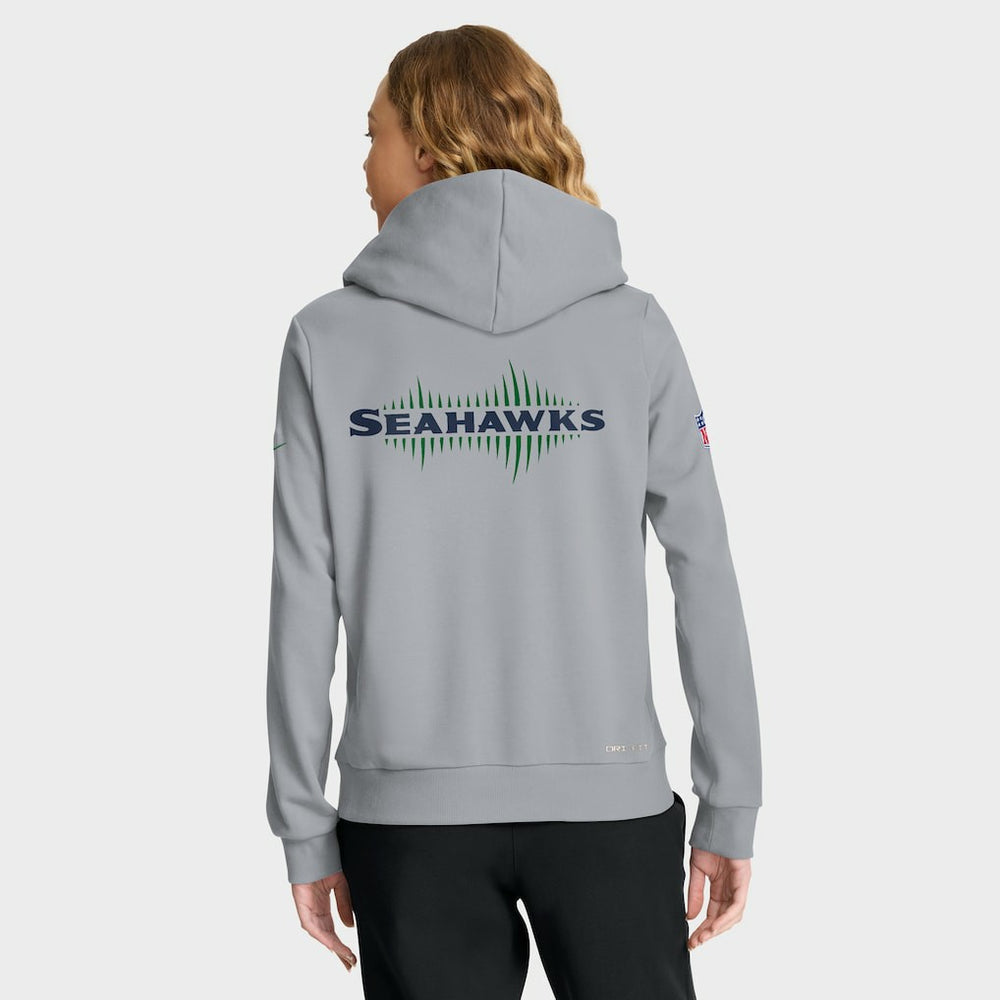 Seattle Seahawks Women's 2025 Rivalries Collection Standard Issue Sideline Dri-FIT Hoodie - Wolf Gray | Nike discount