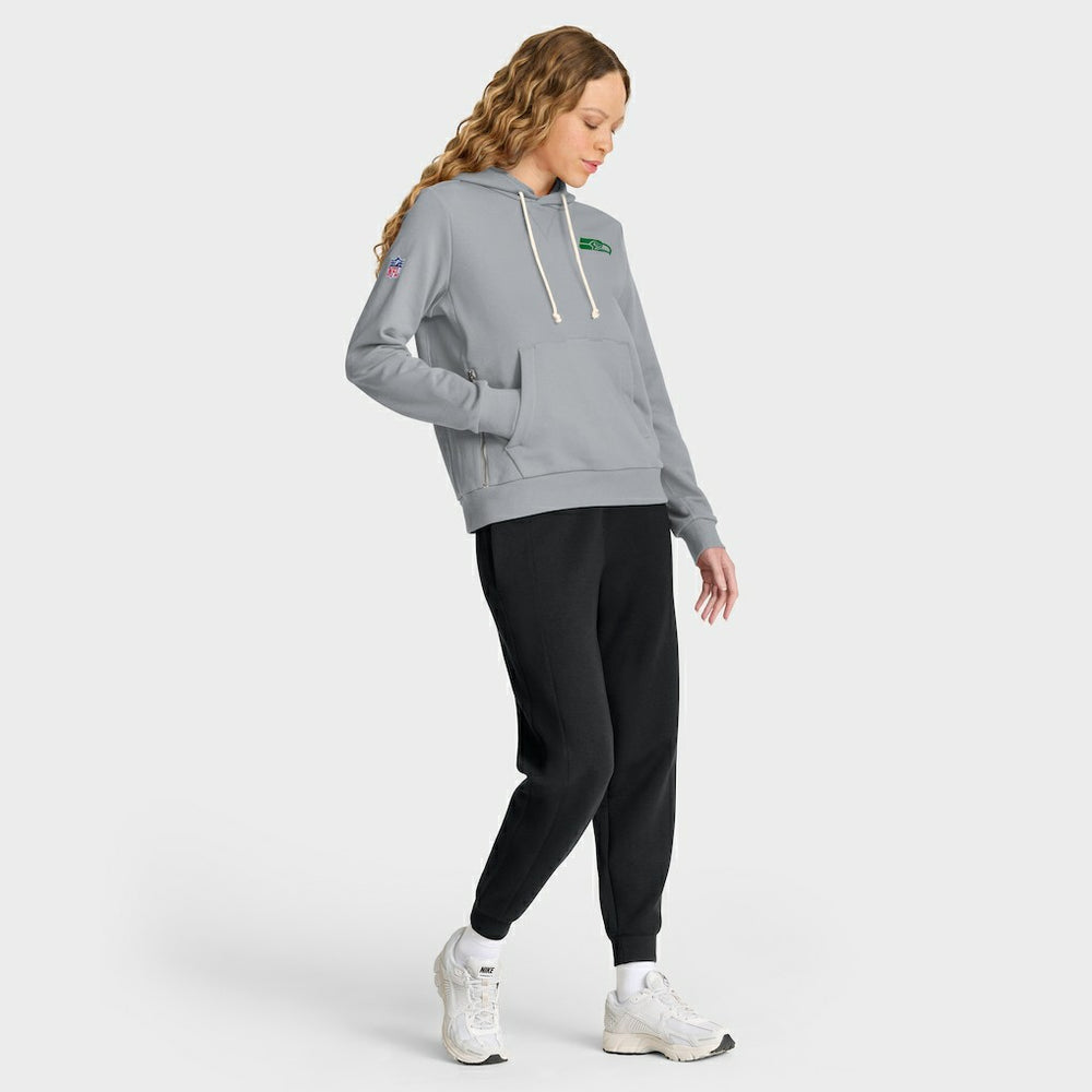Seattle Seahawks Women's 2025 Rivalries Collection Standard Issue Sideline Dri-FIT Hoodie - Wolf Gray | Nike discount
