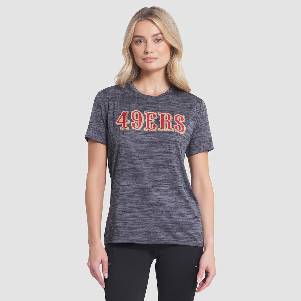 San Francisco 49ers Women's 2025 Rivalries Collection Sideline Velocity Dri-FIT T-Shirt - Heather Charcoal | Nike outlet