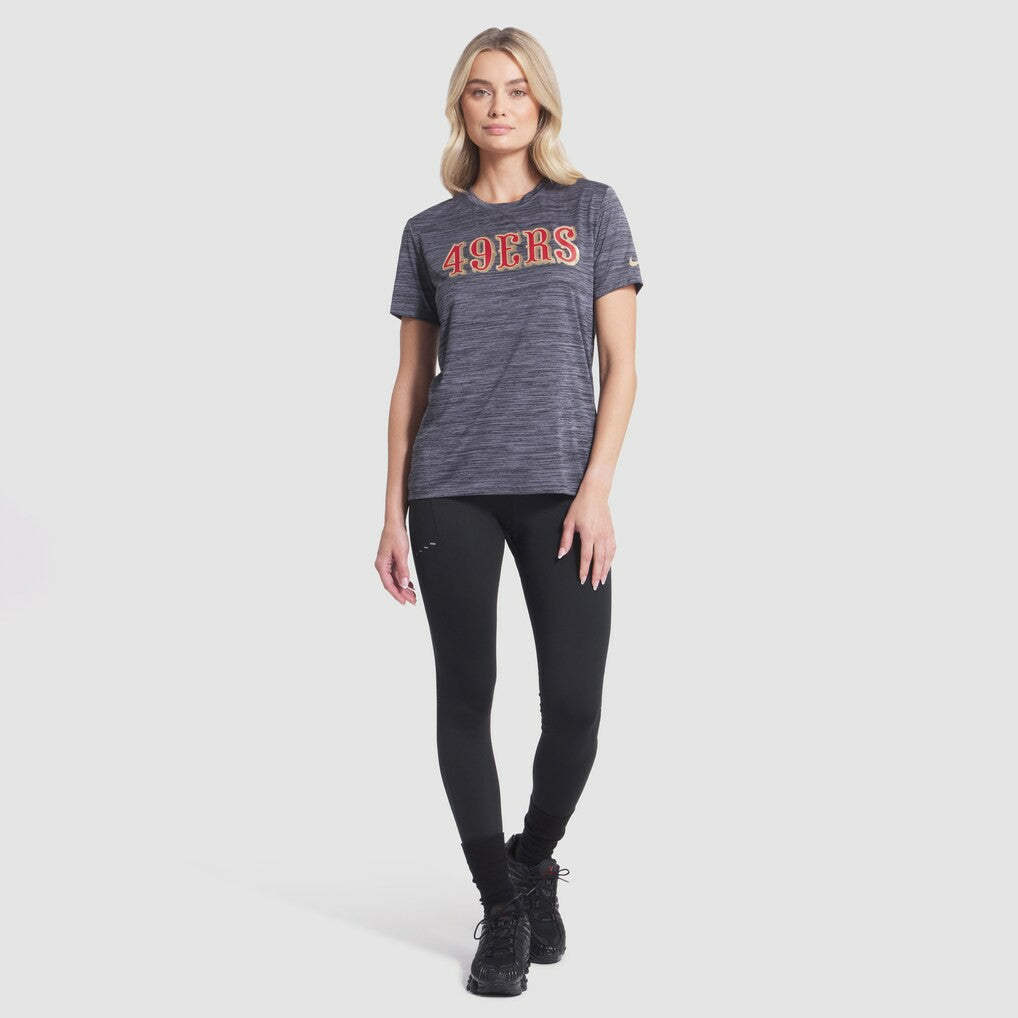 San Francisco 49ers Women's 2025 Rivalries Collection Sideline Velocity Dri-FIT T-Shirt - Heather Charcoal | Nike outlet