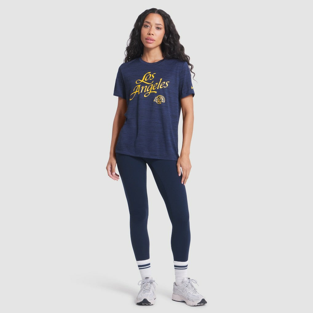 Los Angeles Rams Women's 2025 Rivalries Collection Sideline Velocity Dri-FIT T-Shirt - Midnight Blue | Nike discount