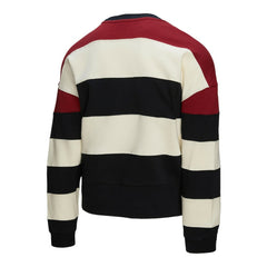 Philadelphia Phillies Women's Cooperstown Collection Blocked Fleece Pullover Sweatshirt- Burgundy/Black | Mitchell & Ness