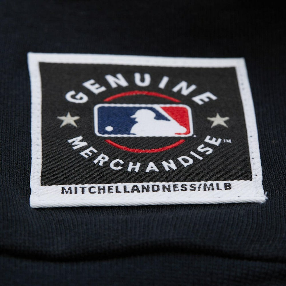 Milwaukee Brewers Women's Cooperstown Collection Blocked Fleece Pullover Sweatshirt- Gray/Black | Mitchell & Ness