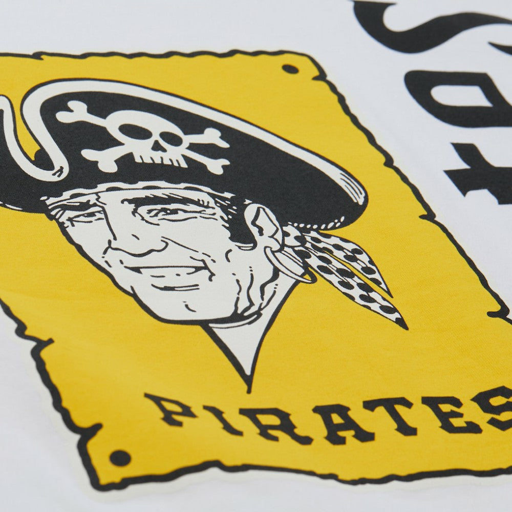 Pittsburgh Pirates Women's Cooperstown Collection Boyfriend T-Shirt - White | Mitchell & Ness