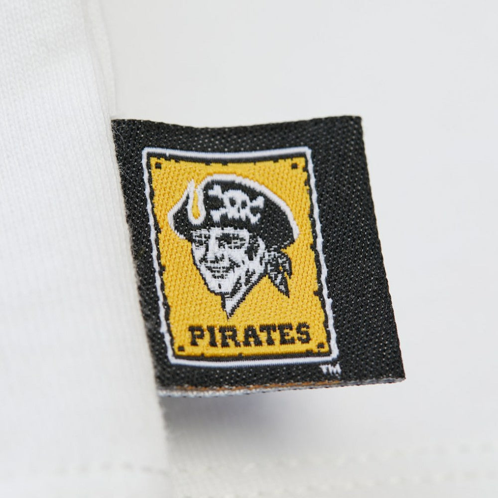 Pittsburgh Pirates Women's Cooperstown Collection Boyfriend T-Shirt - White | Mitchell & Ness
