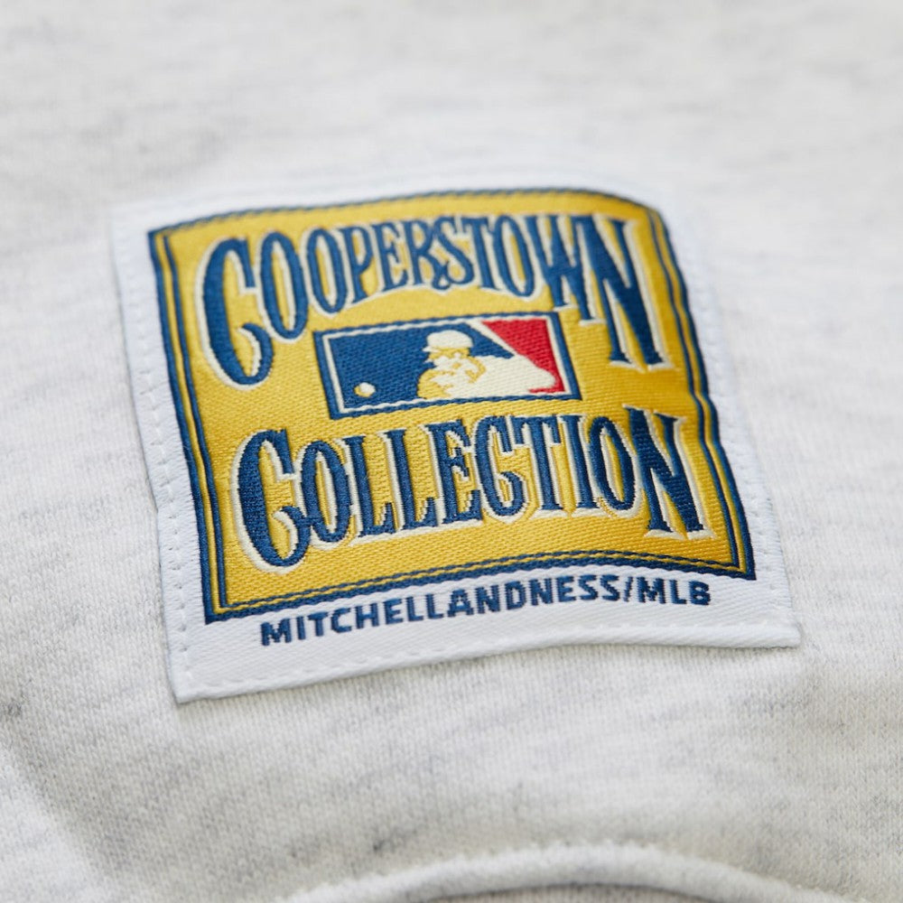 Boston Red Sox Women's Cropped Toggle Pullover Sweatshirt - Heather Gray | Mitchell & Ness