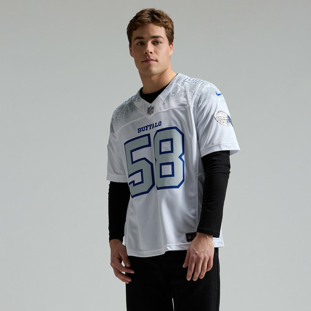 Matt Milano Buffalo Bills 2025 Rivalries Collection Limited Jersey - White | Nike for sale