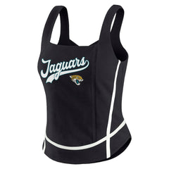 Jacksonville Jaguars WEAR by Erin Andrews Women's Square Neck Tank Top - Black outlet