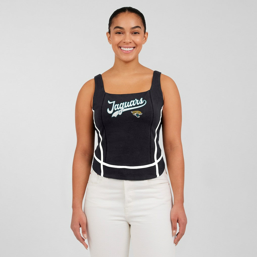 Jacksonville Jaguars WEAR by Erin Andrews Women's Square Neck Tank Top - Black outlet