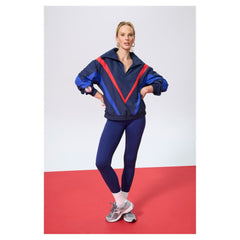 New York Yankees Terez Women's Ripstop Chevron Quarter-Zip Pullover - Navy