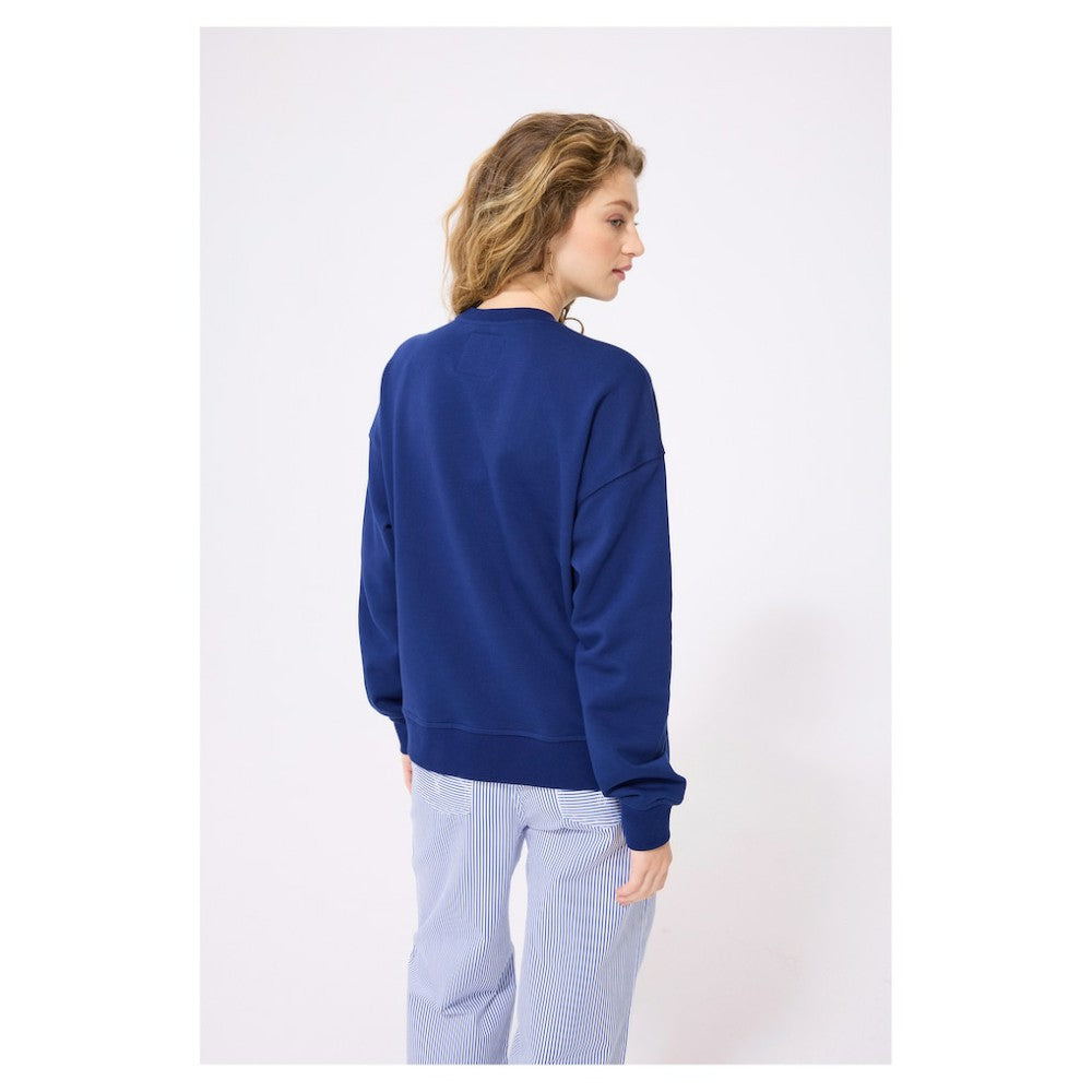 Houston Astros Terez Women's Oversized Gemstone Logo Sweatshirt - Navy
