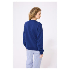 Houston Astros Terez Women's Oversized Gemstone Logo Sweatshirt - Navy