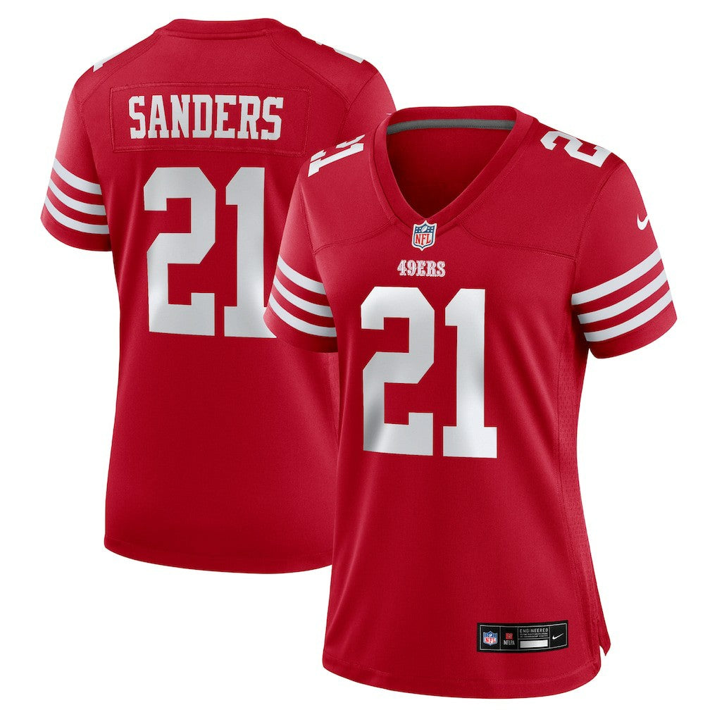 Deion Sanders San Francisco 49ers Women's Retired Player Game Jersey - Scarlet | Nike cheap