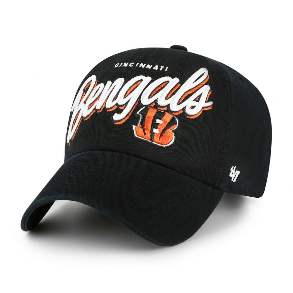 Cincinnati Bengals '47 Women's Ariana Clean Up Adjustable Hat - Black discount