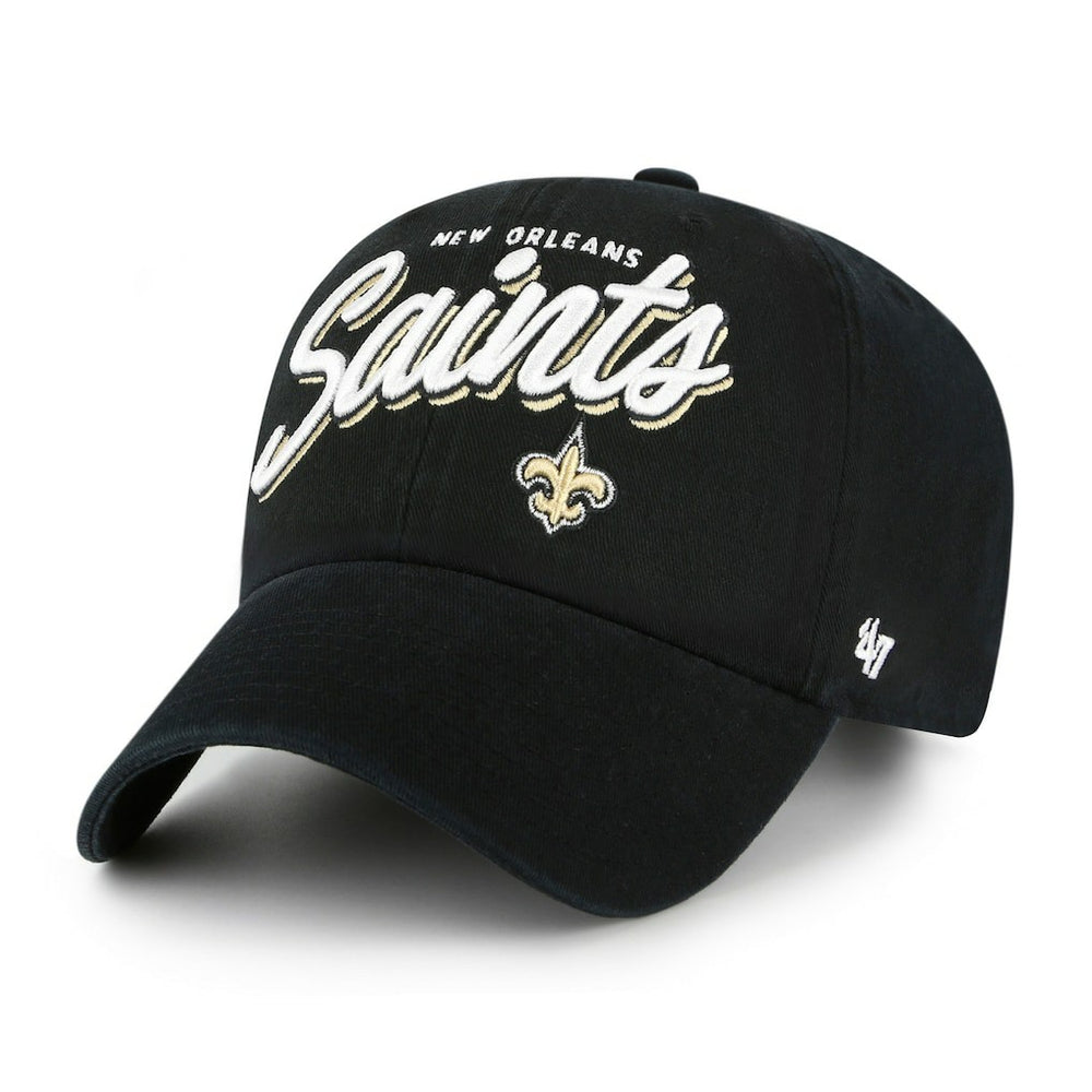 New Orleans Saints '47 Women's Ariana Clean Up Adjustable Hat - Black outlet