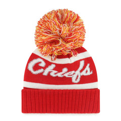 Kansas City Chiefs '47 Women's Spirited Cuffed Knit Hat with Pom - Red for sale