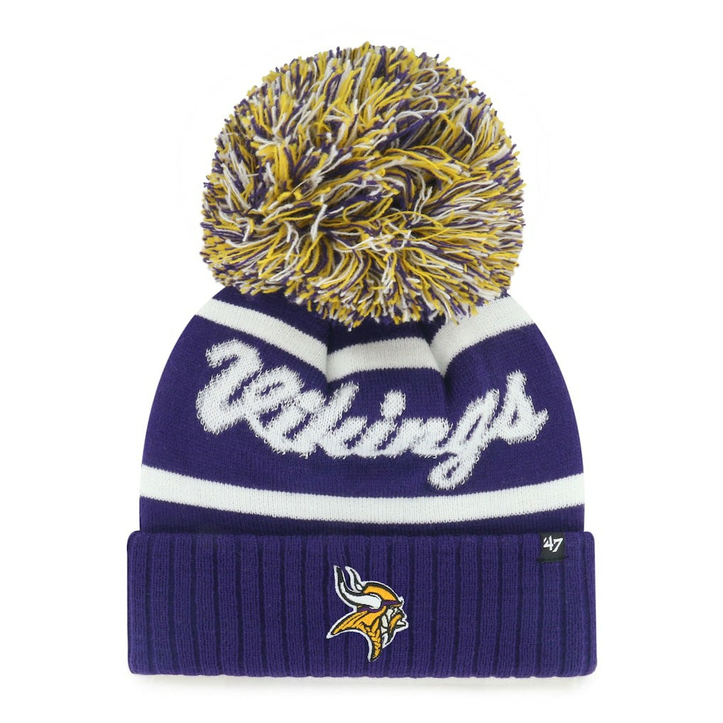 Minnesota Vikings '47 Women's Spirited Cuffed Knit Hat with Pom - Purple outlet
