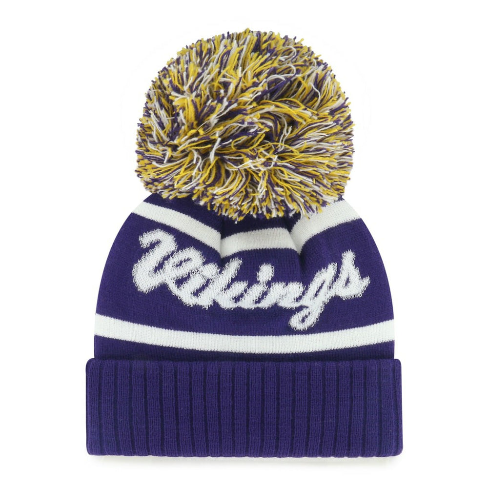Minnesota Vikings '47 Women's Spirited Cuffed Knit Hat with Pom - Purple outlet