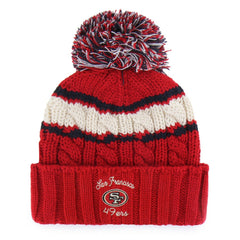San Francisco 49ers '47 Women's Emma Cuffed Knit Hat with Pom - Scarlet cheap
