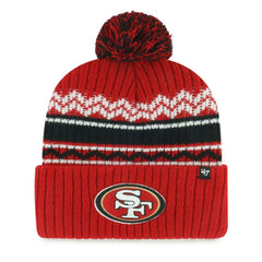 San Francisco 49ers '47 Youth Polar Vortex Cuffed Knit Hat with Pom - Scarlet discount