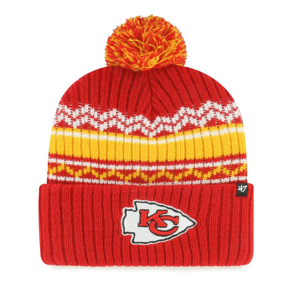 Kansas City Chiefs '47 Youth Polar Vortex Cuffed Knit Hat with Pom - Red discount