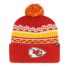 Kansas City Chiefs '47 Youth Polar Vortex Cuffed Knit Hat with Pom - Red discount
