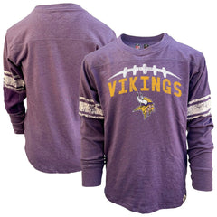Minnesota Vikings Wes & Willy Youth Football Long Sleeve T-Shirt - Heather Purple discount