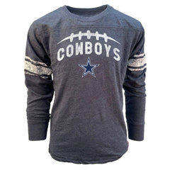 Dallas Cowboys Wes & Willy Youth Football Long Sleeve T-Shirt - Navy cheap