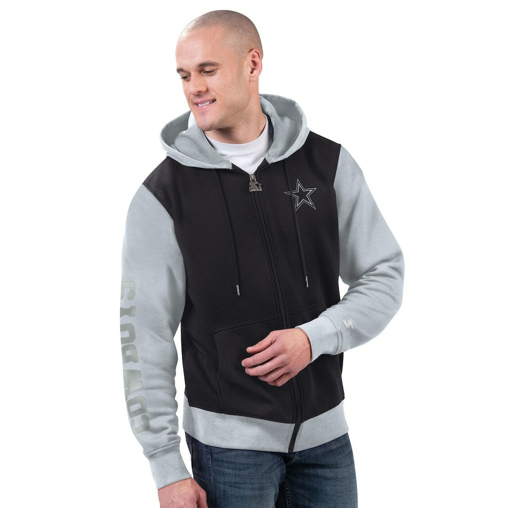 Dallas Cowboys Starter Thursday Night Gridiron Full-Zip Hoodie - Black/Navy on sale