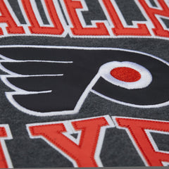 Philadelphia Flyers Mitchell & Ness Playoff Win Fleece Pullover Sweatshirt Charcoal