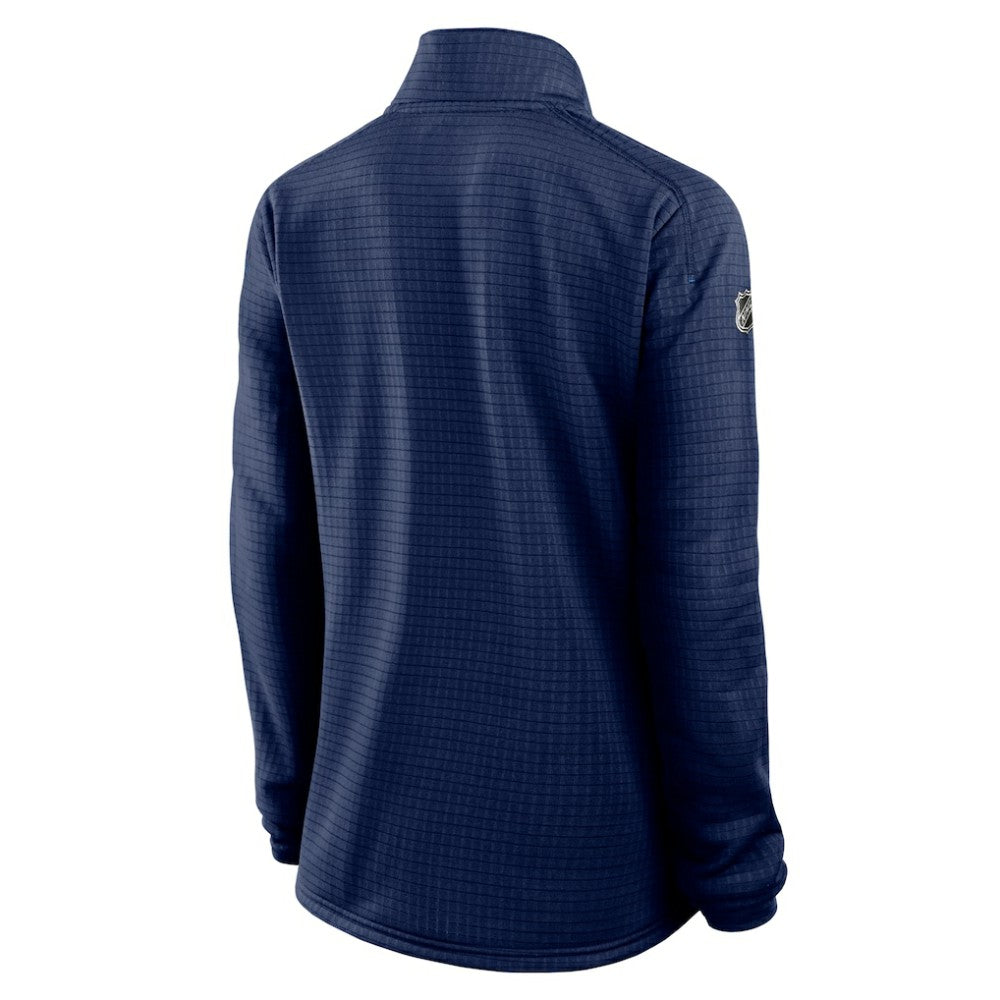 Winnipeg Jets Fanatics Women's Authentic Pro Rink Quarter-Zip Pullover  Navy