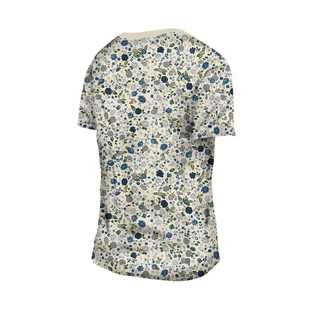 Dallas Cowboys New Era Women's Glam Game Floral Scoop Neck T-Shirt - Cream outlet