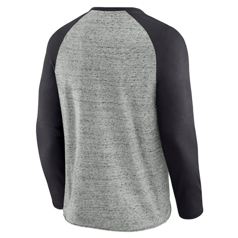 San Francisco Giants Darius Rucker Collection Raw Edge Raglan Long Sleeve Baseball T-Shirt - Heather Gray