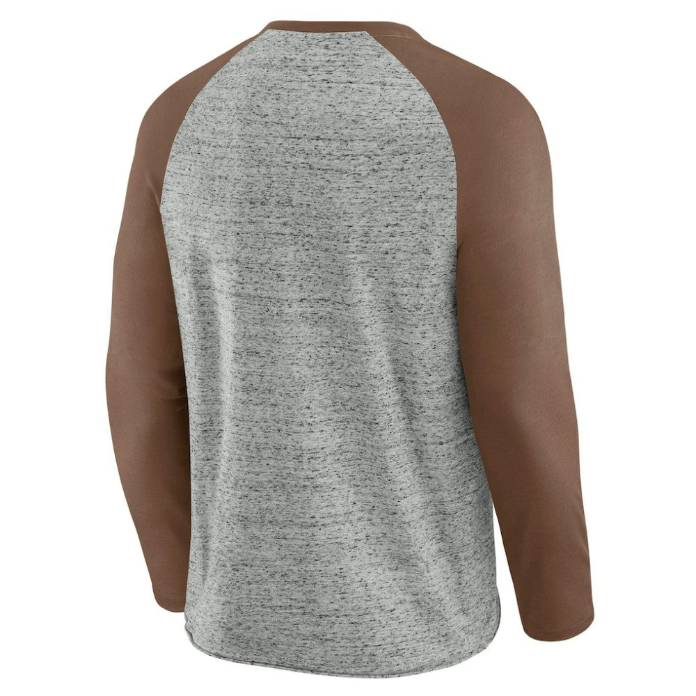 San Diego Padres Darius Rucker Collection Raw Edge Raglan Long Sleeve Baseball T-Shirt - Heather Gray