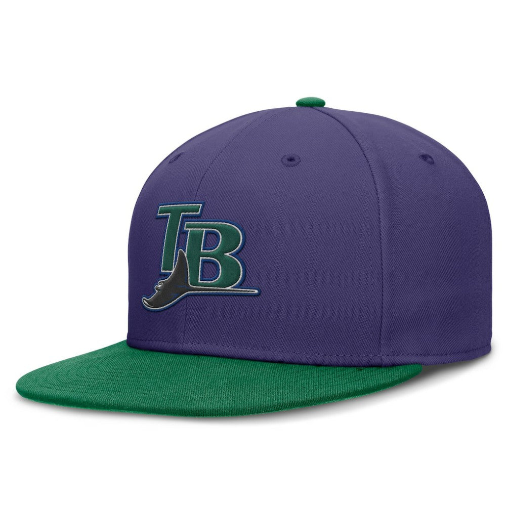 Tampa Bay Rays  True Primetime Two-Tone Performance Fitted Hat - Purple/Green | Nike