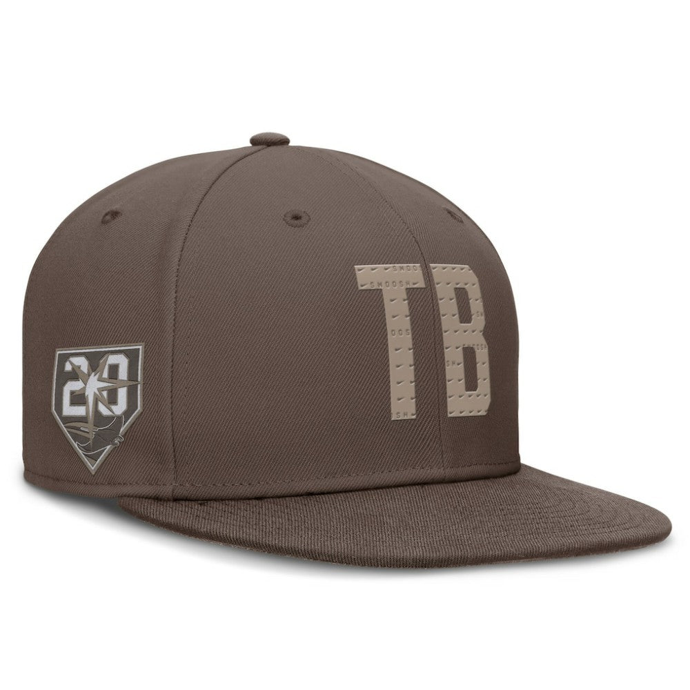 Tampa Bay Rays True Statement 20th AnniversaryPerformance Fitted Hat - Brown | Nike