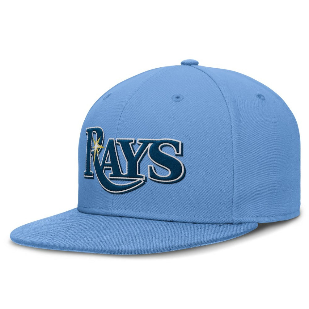 Tampa Bay Rays True Round Bill Performance Fitted Hat - Light Blue | Nike