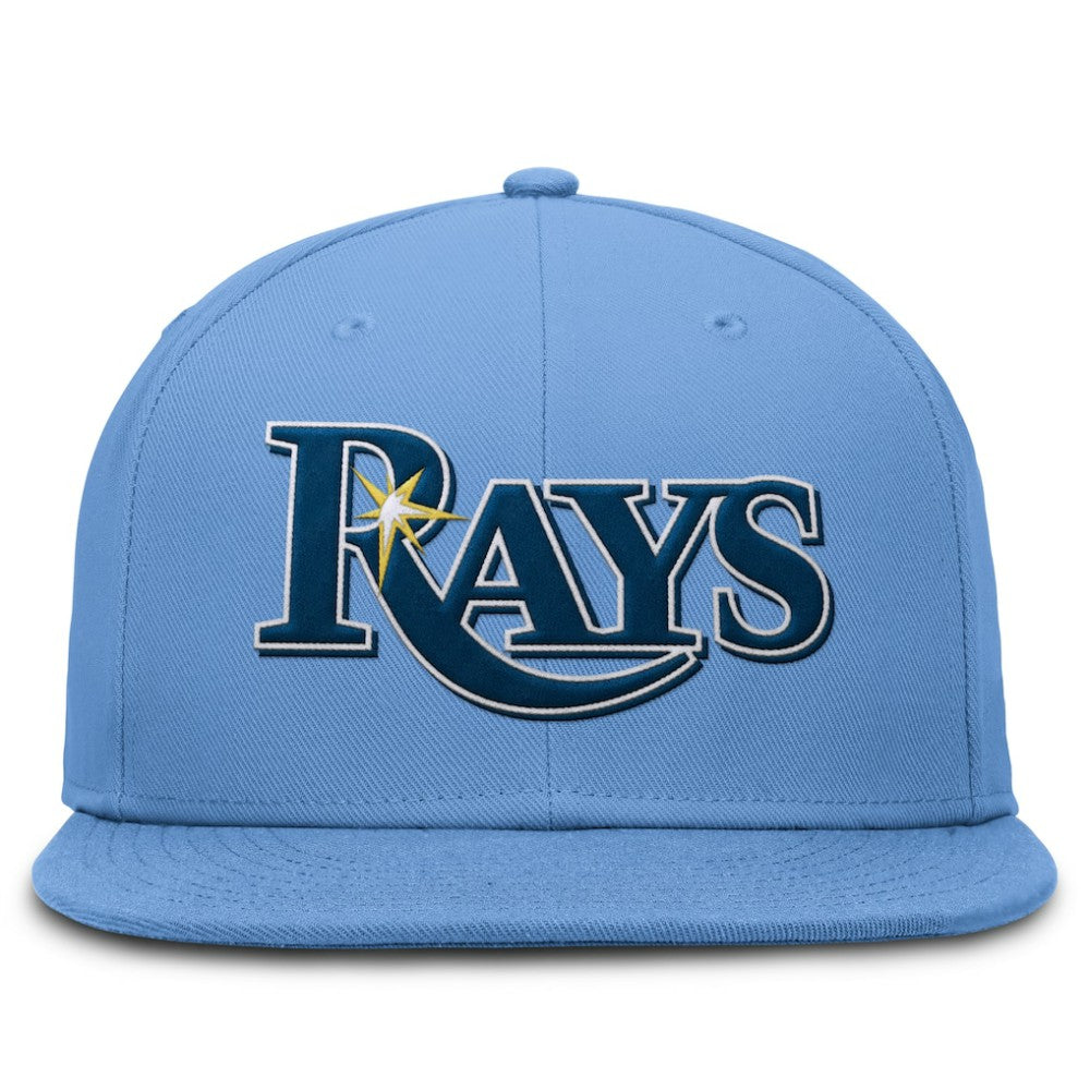 Tampa Bay Rays True Round Bill Performance Fitted Hat - Light Blue | Nike