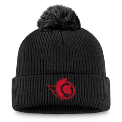 Ottawa Senators Fanatics Women's Cuffed Knit Hat with Pom Black