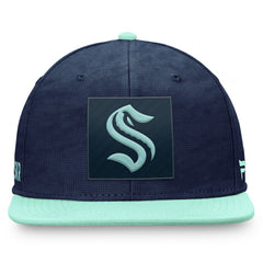 Seattle Kraken Fanatics Authentic Pro Rink Snapback Hat Deep Sea Blue/Light Blue