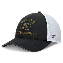 Vegas Golden Knights Fanatics Authentic Pro Rink Adjustable Trucker Hat Black/White