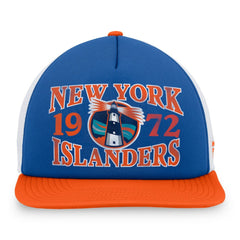 New York Islanders Fanatics Heritage Foam Front Adjustable Trucker Hat Royal