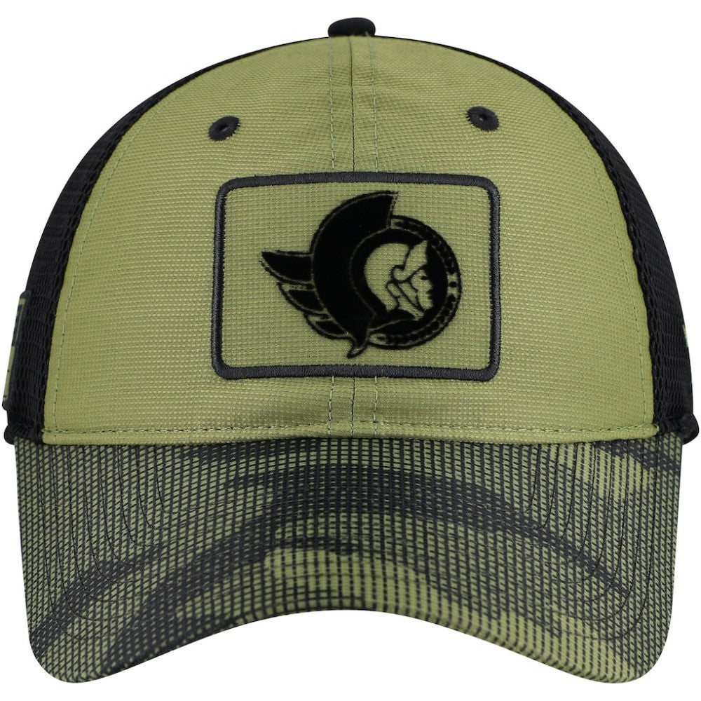 Ottawa Senators Fanatics Military Appreciation Trucker Adjustable Hat Olive
