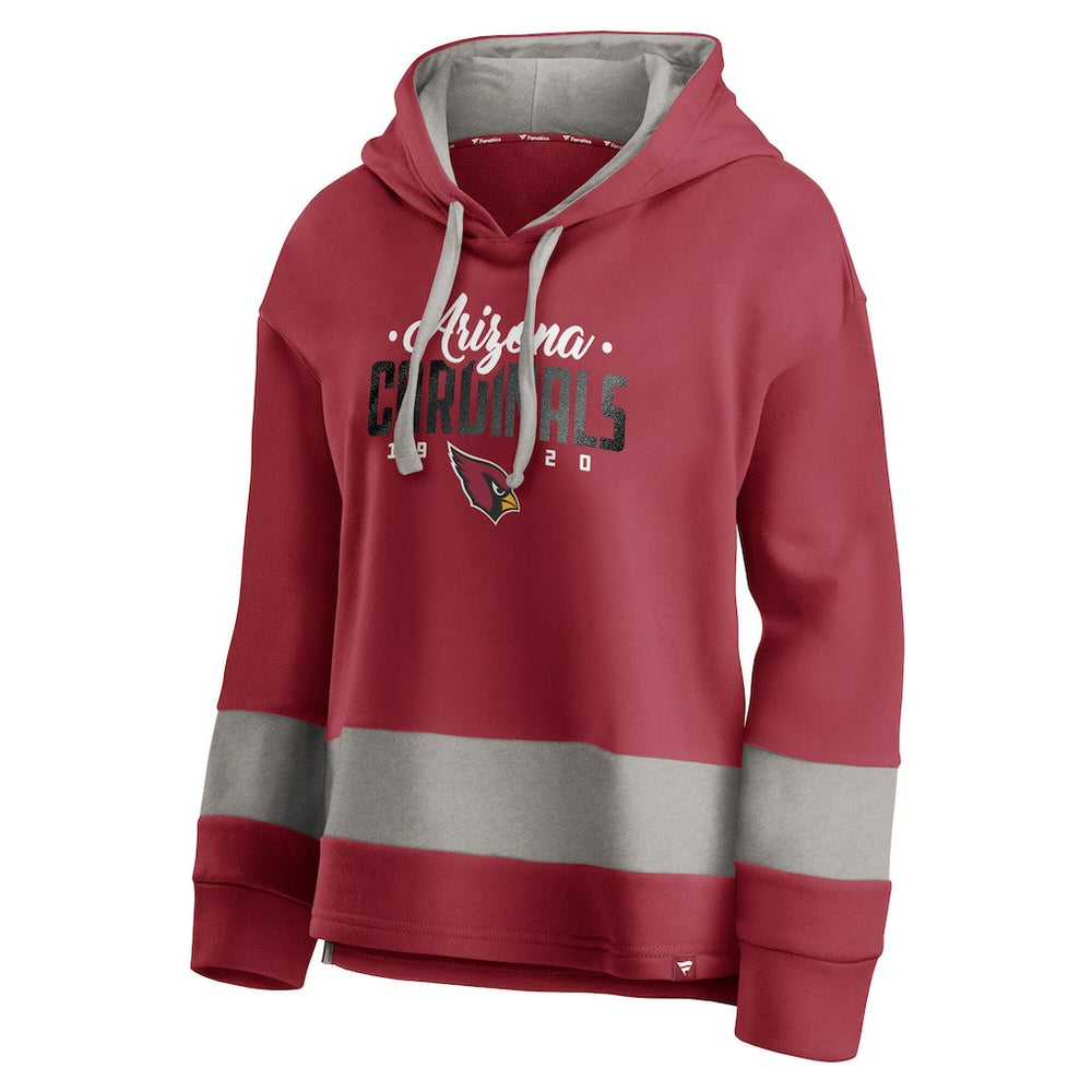 Arizona Cardinals Women's Huddle Up Fundamental Fleece Color Block Pullover Hoodie - Cardinal/Gray online
