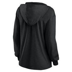 Pittsburgh Steelers Women's Blackout Slub Hoodie V-Neck Long Sleeve T-Shirt sale
